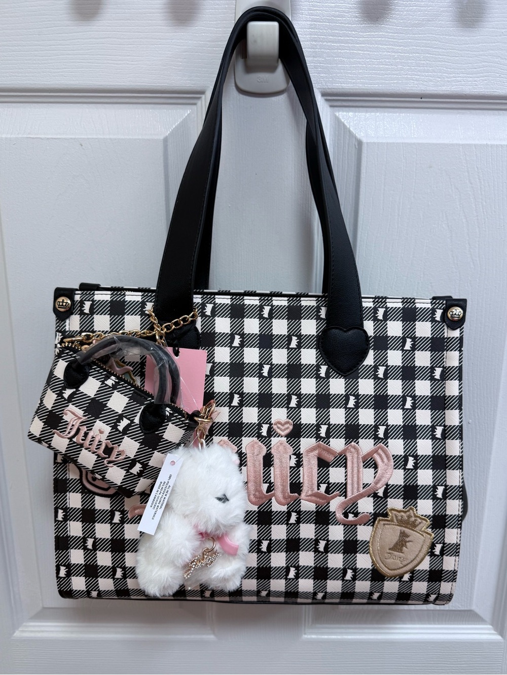 NWT Juicy Couture Study in Style W/ Scottie Tote in Liquorice